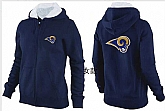 Womens St. Louis Rams Team Logo 2015 Full Zip Hoodie-29,baseball caps,new era cap wholesale,wholesale hats