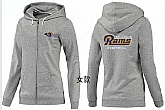 Womens St. Louis Rams Team Logo 2015 Full Zip Hoodie-45,baseball caps,new era cap wholesale,wholesale hats