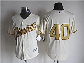 Majestic San Francisco Giants #40 Madison Bumgarner Cream MLB Stitched Jerseys,baseball caps,new era cap wholesale,wholesale hats