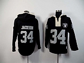 Oakland Raiders #34 Bo Jackson Black 2015 New Stitched Hoodie,baseball caps,new era cap wholesale,wholesale hats