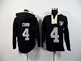 Oakland Raiders #4 Derek Carr Black 2015 New Stitched Hoodie,baseball caps,new era cap wholesale,wholesale hats