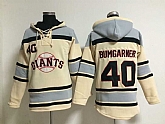 San Francisco Giants #40 Madison Bumgarner Cream Stitched Hoodie,baseball caps,new era cap wholesale,wholesale hats