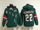 Womens Minnesota Wilds #22 Nino Niederreiter Green Stitched Hoodie,baseball caps,new era cap wholesale,wholesale hats