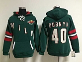 Womens Minnesota Wilds #40 Dubnyk Green Stitched Hoodie,baseball caps,new era cap wholesale,wholesale hats
