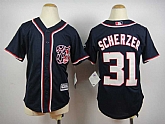 Youth Washington Nationals #31 #31 Max Scherzer Dark Blue Cool Base Jerseys,baseball caps,new era cap wholesale,wholesale hats
