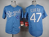 Kansas City Royals #47 Cueto 1985 Throwback Light Blue Cool Base Jerseys,baseball caps,new era cap wholesale,wholesale hats