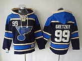 St. Louis Blues #99 Wayne Gretzky Navy Blue Hoodie,baseball caps,new era cap wholesale,wholesale hats