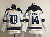 Detroit Tigers #14 David Price White Stitched Hoodie,baseball caps,new era cap wholesale,wholesale hats