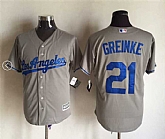 Majestic Los Angeles Dodgers #21 Zack Greinke Gray 2015 MLB Stitched Jerseys,baseball caps,new era cap wholesale,wholesale hats