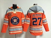 Houston Astros #27 Jose Altuve Orange Stitched Hoodie,baseball caps,new era cap wholesale,wholesale hats