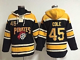 Pittsburgh Pirates #45 Gerrit Cole Black Stitched Hoodie,baseball caps,new era cap wholesale,wholesale hats