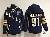 Womens St. Louis Blues #91 Vladimir Tarasenko Dark Blue Stitched Hoodie,baseball caps,new era cap wholesale,wholesale hats