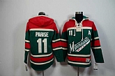 Minnesota Wilds #11 Zach Parise Green-Red Stitched Hoodie,baseball caps,new era cap wholesale,wholesale hats