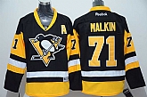 Youth Pittsburgh Penguins #71 Evgeni Malkin Black-Yellow Third Jerseys,baseball caps,new era cap wholesale,wholesale hats