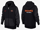 Men Chicago Bears 2015 Team Logo Full Zip NFL Hoodie (1),baseball caps,new era cap wholesale,wholesale hats