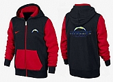 Men San Diego Chargers 2015 Team Logo Full Zip NFL Hoodie (2),baseball caps,new era cap wholesale,wholesale hats