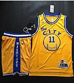 Golden State Warriors #11 Klay Thompson Gold Throwback The City A Set Stitched NBA Jerseys,baseball caps,new era cap wholesale,wholesale hats