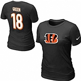 Womens Nike Cincinnati Bengals #18 A.J. Green Name x26 Number T-Shirt,baseball caps,new era cap wholesale,wholesale hats