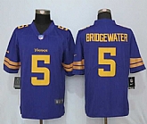 Nike Limited Minnesota Vikings #5 Teddy Bridgewater Purple Men's 2016 Rush Stitched NFL Jersey,baseball caps,new era cap wholesale,wholesale hats