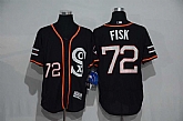 Chicago White Sox #72 Carlton Fisk Black New Cool Base Stitched MLB Jersey,baseball caps,new era cap wholesale,wholesale hats