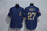 Los Angeles Angels of Anaheim #27 Mike Trout Denim Blue Camo Stitched Baseball Jersey,baseball caps,new era cap wholesale,wholesale hats