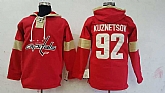 Washington Capitals #92 Evgeny Kuznetsov Solid Color Red Stitched NHL Hoodie,baseball caps,new era cap wholesale,wholesale hats