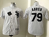 Youth Chicago White Sox #79 Jose Abreu White (Black Strip) New Cool Base Stitched Baseball Jersey,baseball caps,new era cap wholesale,wholesale hats