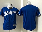 Youth Los Angeles Dodgers Blank Blue New Cool Base Stitched Baseball Jersey,baseball caps,new era cap wholesale,wholesale hats