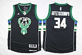 Youth Milwaukee Bucks #34 Giannis Antetokounmpo Revolution 30 Swingman Black Stitched NBA Jersey,baseball caps,new era cap wholesale,wholesale hats