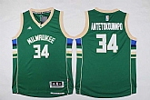 Youth Milwaukee Bucks #34 Giannis Antetokounmpo Revolution 30 Swingman Green Stitched NBA Jersey,baseball caps,new era cap wholesale,wholesale hats