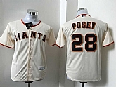 Youth San Francisco Giants #28 Buster Posey Cream New Cool Base Stitched Baseball Jersey,baseball caps,new era cap wholesale,wholesale hats