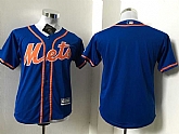 Youth New York Mets Customized Blue New Cool Base Stitched Baseball Jersey,baseball caps,new era cap wholesale,wholesale hats