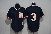 Detroit Tigers #3 Ian Kinsler Mitchell And Ness Navy Blue Pullover Stitched Jersey,baseball caps,new era cap wholesale,wholesale hats