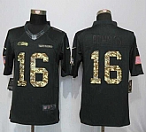 Nike Limited Seattle Seahawks #16 Lockett Anthracite Salute To Service Men's Stitched Jersey,baseball caps,new era cap wholesale,wholesale hats