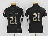 Women Limited Nike Dallas Cowboys #21 Ezekiel Elliott Anthracite Salute To Service Stitched Jersey,baseball caps,new era cap wholesale,wholesale hats