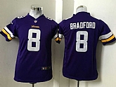 Youth Nike Minnesota Vikings #8 Sam Bradford Purple Team Color Stitched Game Jersey,baseball caps,new era cap wholesale,wholesale hats