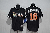 Miami Marlins #16 Jose Fernandez Black 2016 Flexbase Collection Stitched Jersey,baseball caps,new era cap wholesale,wholesale hats