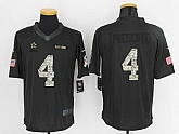 Nike Dallas Cowboys #4 Prescott Anthracite Salute To Service Men's Stitched Limited Jersey,baseball caps,new era cap wholesale,wholesale hats
