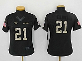 Women Nike Limited Dallas Cowboys #21 Ezekiel Elliott Anthracite Salute To Service Stitched Jersey,baseball caps,new era cap wholesale,wholesale hats