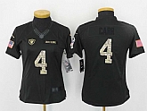 Women Nike Limited Oakland Raiders #4 Derek Carr Anthracite Salute To Service Stitched Jersey,baseball caps,new era cap wholesale,wholesale hats