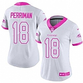 Glued Women Nike Baltimore Ravens #18 Breshad Perriman White Pink Rush Limited Jersey,baseball caps,new era cap wholesale,wholesale hats