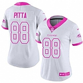 Glued Women Nike Baltimore Ravens #88 Dennis Pitta White Pink Rush Limited Jersey,baseball caps,new era cap wholesale,wholesale hats