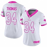 Glued Women Nike Buffalo Bills #34 Thurman Thomas White Pink Rush Limited Jersey,baseball caps,new era cap wholesale,wholesale hats
