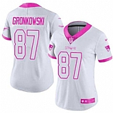 Glued Women Nike New England Patriots #87 Rob Gronkowski White Pink Rush Limited Jersey,baseball caps,new era cap wholesale,wholesale hats