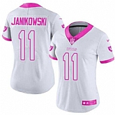 Glued Women Nike Oakland Raiders #11 Sebastian Janikowski White Pink Rush Limited Jersey,baseball caps,new era cap wholesale,wholesale hats