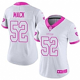 Glued Women Nike Oakland Raiders #52 Khalil Mack White Pink Rush Limited Jersey,baseball caps,new era cap wholesale,wholesale hats