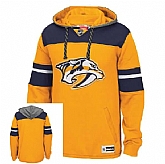 Customized Men's Nashville Predators Any Name & Number Yellow Stitched Hoodie,baseball caps,new era cap wholesale,wholesale hats