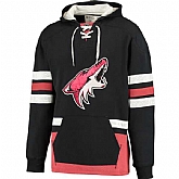 Customized Men's Phoenix Coyotes Any Name & Number Black Stitched Hoodie,baseball caps,new era cap wholesale,wholesale hats