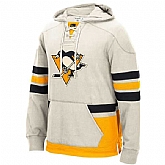 Customized Men's Pittsburgh Penguins Any Name & Number LightGray Stitched Hoodie,baseball caps,new era cap wholesale,wholesale hats