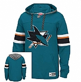 Customized Men's San Jose Sharks Any Name & Number Aqua Green Stitched Hoodie,baseball caps,new era cap wholesale,wholesale hats